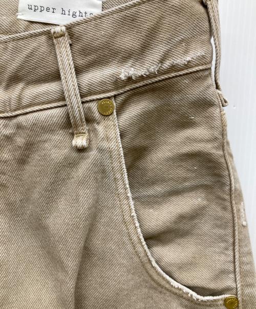 upper hights（アッパーハイツ）upper hights (アッパーハイツ) conte別注 ハイライズシルエット デニムパンツ ベージュ サイズ:23の古着・服飾アイテム