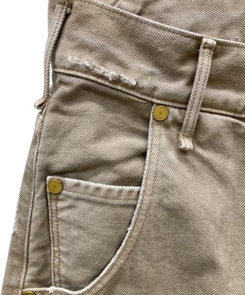 upper hights（アッパーハイツ）upper hights (アッパーハイツ) conte別注 ハイライズシルエット デニムパンツ ベージュ サイズ:23の古着・服飾アイテム