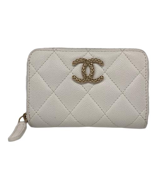 CHANEL（シャネル）CHANEL (シャネル) マトラッセ クラシック ジップコインパース アイボリー サイズ:-の古着・服飾アイテム