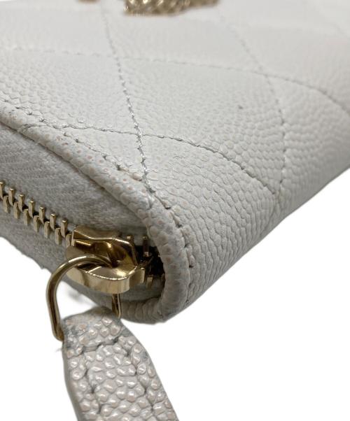 CHANEL（シャネル）CHANEL (シャネル) マトラッセ クラシック ジップコインパース アイボリー サイズ:-の古着・服飾アイテム