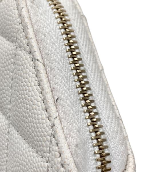 CHANEL（シャネル）CHANEL (シャネル) マトラッセ クラシック ジップコインパース アイボリー サイズ:-の古着・服飾アイテム