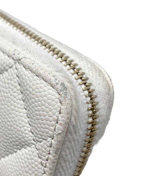 CHANEL（シャネル）CHANEL (シャネル) マトラッセ クラシック ジップコインパース アイボリー サイズ:-の古着・服飾アイテム