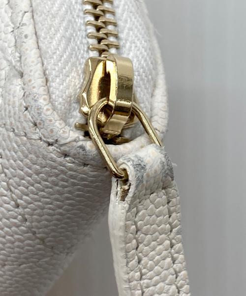 CHANEL（シャネル）CHANEL (シャネル) マトラッセ クラシック ジップコインパース アイボリー サイズ:-の古着・服飾アイテム