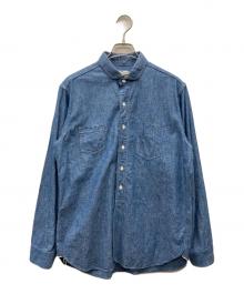 WAREHOUSE（ウエアハウス）の古着「ROUND COLLAR CHAMBRAY SHIRTS」｜ブルー