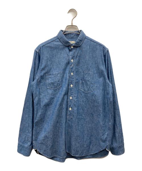 WAREHOUSE（ウエアハウス）WAREHOUSE (ウエアハウス) ROUND COLLAR CHAMBRAY SHIRTS ブルー サイズ:40の古着・服飾アイテム