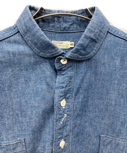 WAREHOUSE（ウエアハウス）WAREHOUSE (ウエアハウス) ROUND COLLAR CHAMBRAY SHIRTS ブルー サイズ:40の古着・服飾アイテム