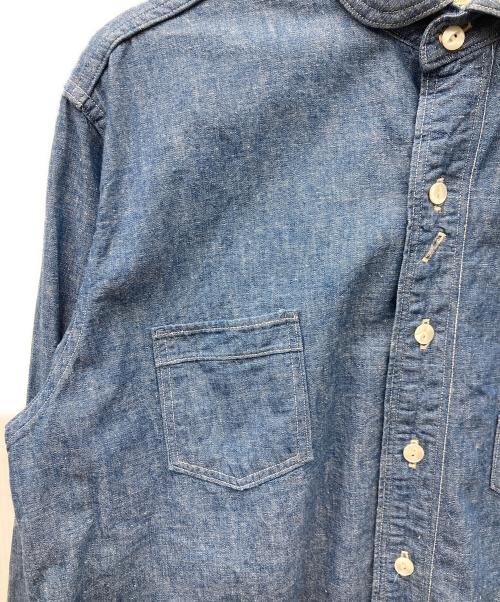 WAREHOUSE（ウエアハウス）WAREHOUSE (ウエアハウス) ROUND COLLAR CHAMBRAY SHIRTS ブルー サイズ:40の古着・服飾アイテム