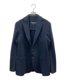 CIRCOLO 1901（チルコロ1901）の古着「カシミヤタッチ ジャージージャケット」｜ネイビー