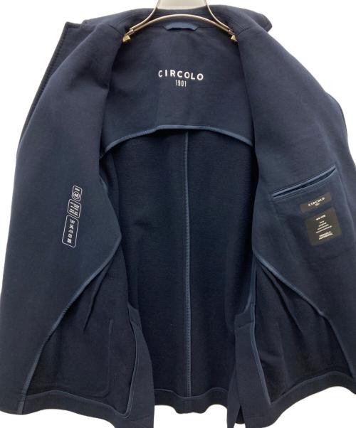 CIRCOLO 1901（チルコロ1901）Circolo 1901 (チルコロ1901) カシミヤタッチ ジャージージャケット ネイビー サイズ:48の古着・服飾アイテム