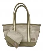 PORTER GIRLポーターガール）の古着「BOYFRIEND TOTE CHAMBRAY」｜ベージュ×カーキ