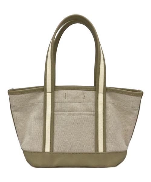 PORTER GIRL（ポーターガール）PORTER GIRL (ポーターガール) BOYFRIEND TOTE CHAMBRAY ベージュ×カーキ サイズ:-の古着・服飾アイテム