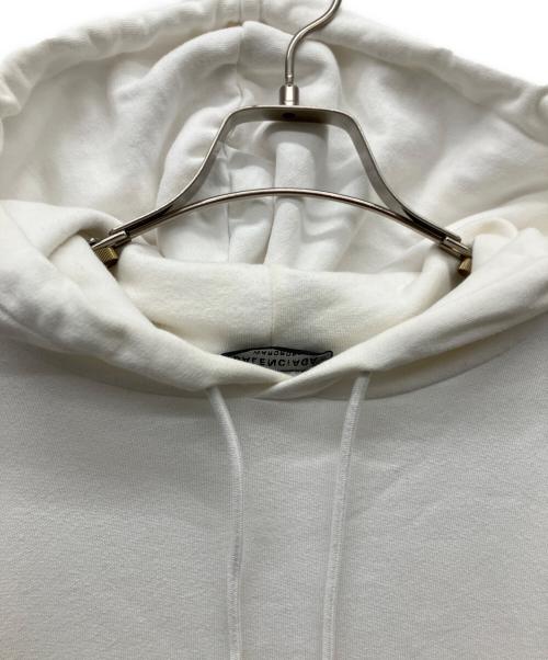 BALENCIAGA（バレンシアガ）BALENCIAGA (バレンシアガ) フロントBBピクセルロゴプリントプルオーバーパーカー ホワイト サイズ:XSの古着・服飾アイテム