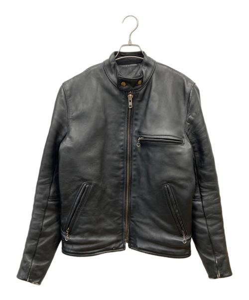 VANSON（バンソン）VANSON (バンソン) TYPE-B シングルライダース レザージャケット ブラック サイズ:38の古着・服飾アイテム
