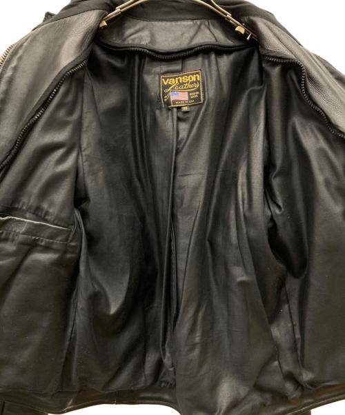 VANSON（バンソン）VANSON (バンソン) TYPE-B シングルライダース レザージャケット ブラック サイズ:38の古着・服飾アイテム