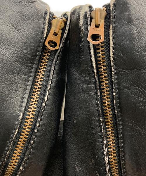 VANSON（バンソン）VANSON (バンソン) TYPE-B シングルライダース レザージャケット ブラック サイズ:38の古着・服飾アイテム