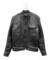 VANSON（バンソン）の古着「TYPE-B シングルライダース レザージャケット」｜ブラック