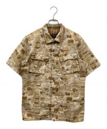 BAPE BY A BATHING APE（ベイプバイアベイシングエイプ）の古着「MODERN EQUIPMENT カモ柄半袖シャツ」｜カーキ