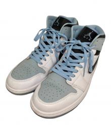 NIKE（ナイキ）の古着「AIR JORDAN 1 MID ICE BLUE NUBUCK」｜ホワイト×スカイブルー