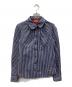 Vivienne Westwood RED LABEL（ヴィヴィアンウエストウッドレッドレーベル）の古着「ラウンドカラーストライプシャツ」｜ネイビー