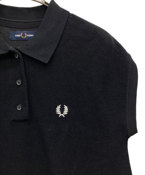 FRED PERRY（フレッドペリー）FRED PERRY (フレッドペリー) RAY BEAMS (レイ ビームス) 別注 フレア ポロシャツ ブラック サイズ:SIZE 38の古着・服飾アイテム