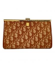 Christian Dior（クリスチャン ディオール）の古着「トロッター がま口ポーチ」｜ブラウン