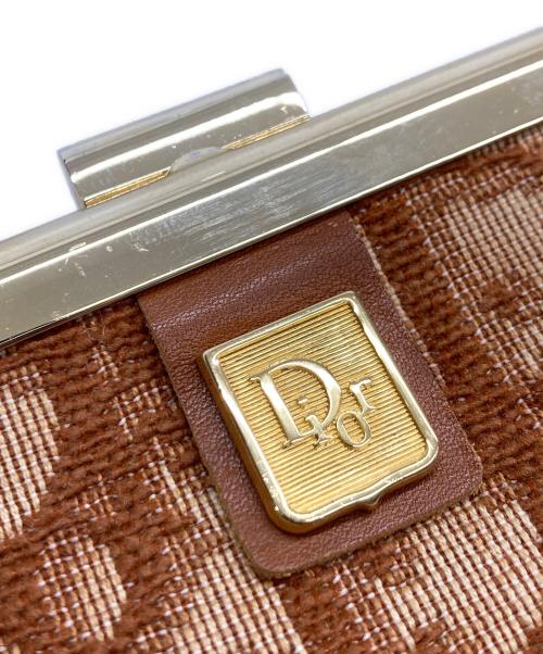 Christian Dior（クリスチャン ディオール）Christian Dior (クリスチャン ディオール) トロッター がま口ポーチ ブラウンの古着・服飾アイテム
