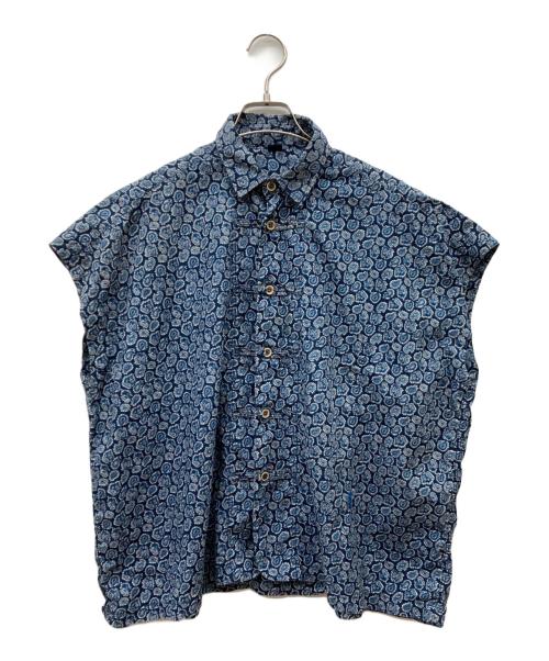 45R（フォーティファイブ・アール）45R (フォーティファイブ・アール) ペイズリーの8ノット馬アロハシャツ インディゴ サイズ:ｰの古着・服飾アイテム