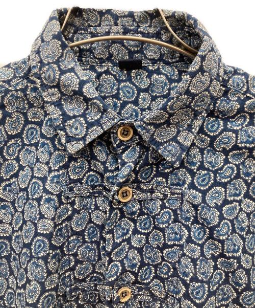 45R（フォーティファイブ・アール）45R (フォーティファイブ・アール) ペイズリーの8ノット馬アロハシャツ インディゴ サイズ:ｰの古着・服飾アイテム