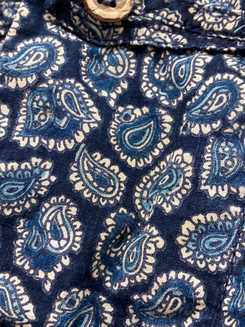 45R（フォーティファイブ・アール）45R (フォーティファイブ・アール) ペイズリーの8ノット馬アロハシャツ インディゴ サイズ:ｰの古着・服飾アイテム