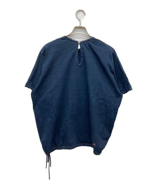 45R（フォーティファイブ・アール）45R (フォーティファイブ・アール) レースde天竺Tシャツ インディゴの古着・服飾アイテム