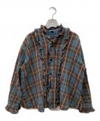 45Rフォーティファイブ・アール）の古着「インドざっ栗ネルのフリルブラウス」｜マルチカラー