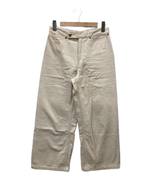 TAO COMME des GARCONS（タオ コムデギャルソン）TAO COMME des GARCONS (タオ コムデギャルソン) メタルボタンワイドデニムパンツ ベージュ サイズ:Sの古着・服飾アイテム