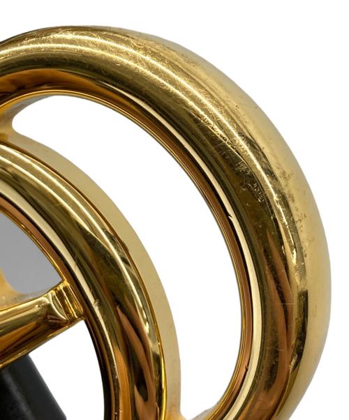 GUCCI（グッチ）GUCCI (グッチ) ダブルG シャイニーバックル ワイド ベルト ブラック サイズ:80･32の古着・服飾アイテム