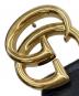 中古・古着 GUCCI (グッチ) ダブルG シャイニーバックル ワイド ベルト ブラック サイズ:80･32：15000円