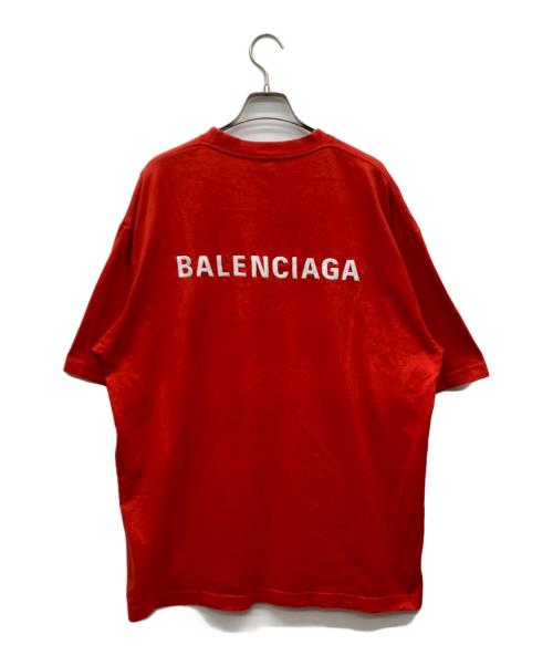 BALENCIAGA（バレンシアガ）BALENCIAGA (バレンシアガ) BB Corp Medium Fit Tee レッド サイズ:Mの古着・服飾アイテム