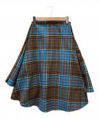 marton millsマートンミルズ）の古着「アンダーソンタータンマルスカート」｜スカイブルー