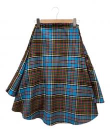 marton mills（マートンミルズ）の古着「アンダーソンタータンマルスカート」｜スカイブルー