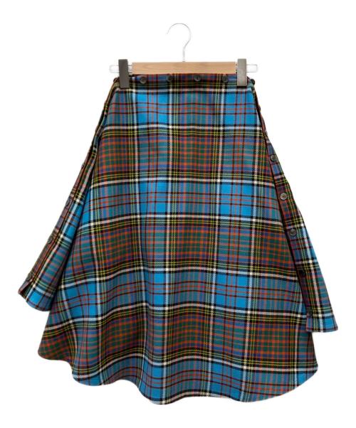 marton mills（マートンミルズ）MARTON MILLS (マートンミルズ) アンダーソンタータンマルスカート スカイブルー サイズ:-の古着・服飾アイテム