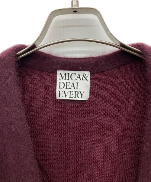 MICA&DEAL（マイカアンドディール）MICA&DEAL (マイカアンドディール) ラクーンデュアルカーディガン ワインレッド サイズ:Lの古着・服飾アイテム