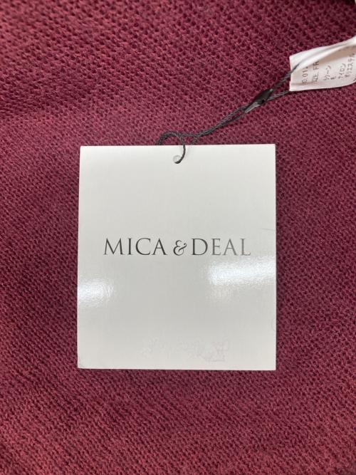 MICA&DEAL（マイカアンドディール）MICA&DEAL (マイカアンドディール) ラクーンデュアルカーディガン ワインレッド サイズ:Lの古着・服飾アイテム