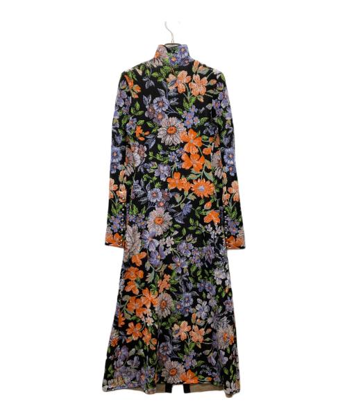 rabanne（ラバンヌ）rabanne (ラバンヌ) H&M (エイチアンドエム) ジャカードニット カットアウトワンピース ブラック×マルチカラー サイズ:XSの古着・服飾アイテム