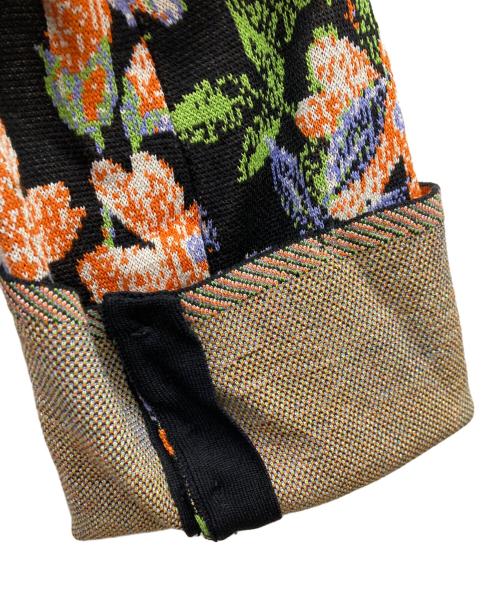 rabanne（ラバンヌ）rabanne (ラバンヌ) H&M (エイチアンドエム) ジャカードニット カットアウトワンピース ブラック×マルチカラー サイズ:XSの古着・服飾アイテム