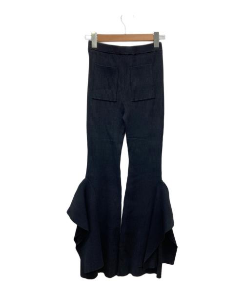 UN3D.（アンスリード）UN3D. (アンスリード) サイドパーツニットパンツ ブラック サイズ:38 未使用品の古着・服飾アイテム