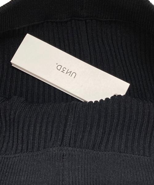 UN3D.（アンスリード）UN3D. (アンスリード) サイドパーツニットパンツ ブラック サイズ:38 未使用品の古着・服飾アイテム