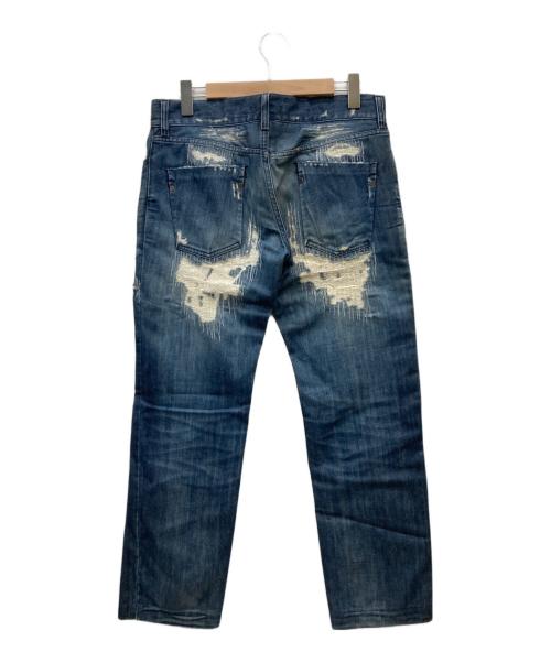 DOLCE & GABBANA（ドルチェ＆ガッバーナ）DOLCE & GABBANA (ドルチェ＆ガッバーナ) 14 CLASSIC ダメージ加工デニムパンツ インディゴ サイズ:48の古着・服飾アイテム