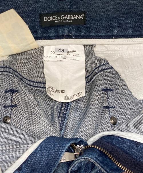 DOLCE & GABBANA（ドルチェ＆ガッバーナ）DOLCE & GABBANA (ドルチェ＆ガッバーナ) 14 CLASSIC ダメージ加工デニムパンツ インディゴ サイズ:48の古着・服飾アイテム