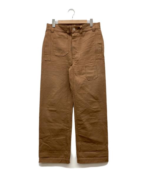 JOHN GLUCKOW（ジョン グラッコー）JOHN GLUCKOW (ジョン グラッコー) Netmaker's Trousers ブラウン サイズ:34の古着・服飾アイテム