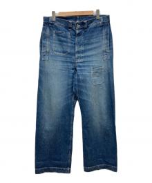 JOHN GLUCKOW（ジョン グラッコー）の古着「Netmaker's Trousers USED WASH」｜インディゴ