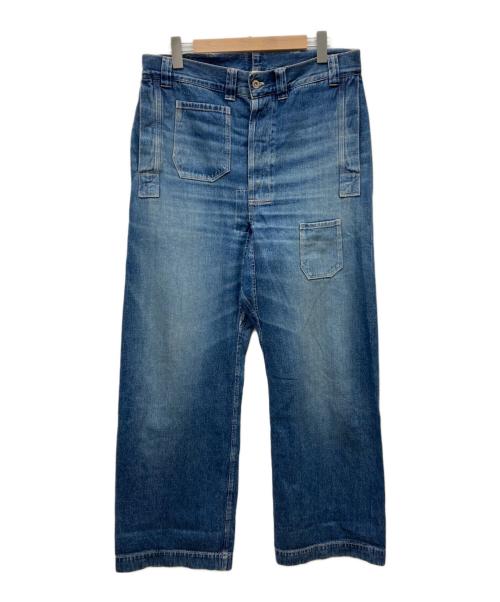 JOHN GLUCKOW（ジョン グラッコー）JOHN GLUCKOW (ジョン グラッコー) Netmaker's Trousers USED WASH インディゴ サイズ:34の古着・服飾アイテム