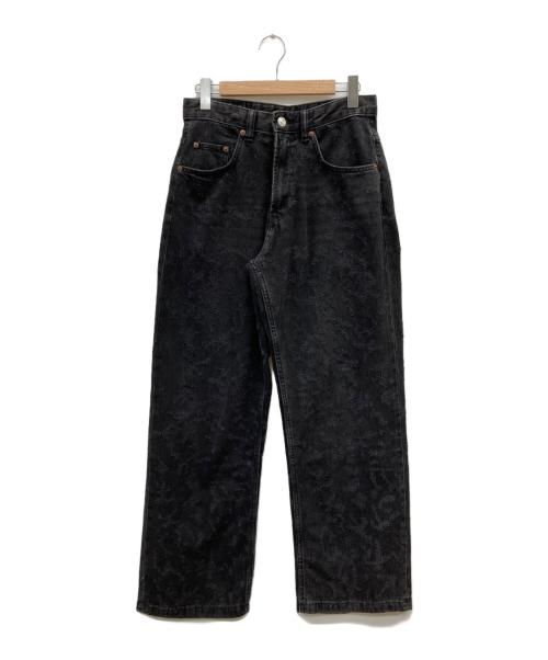 ZARA（ザラ）ZARA (ザラ) ジャガードデニムパンツ ブラック サイズ:29の古着・服飾アイテム